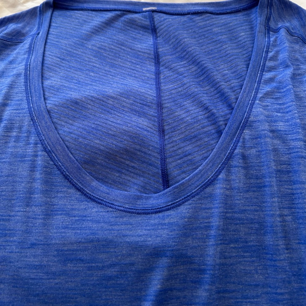 Lululemon On The Run Long Sleeve Heather Sapphire - Picture 4 of 13
